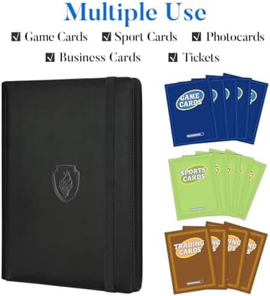 Premium 9 Pocket PU Card Binder, Sturdy Album for 540 Cards & Trading Games, Sleek Folders for YuGiOh, MTG, TCG, Sports, Royal Blue - Image 6