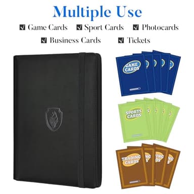 Premium 9 Pocket Card Binder for 540 Cards, Fabmaker PU Cover Trading Card Binder, Sturdy Card Collection Album, Sleek Card Holder Folders for YuGiOh, MTG, TCG, Game Cards & Sports Cards, Pink - Image 5