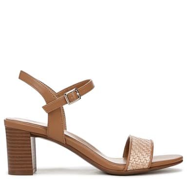 Naturalizer Womens Bristol Heeled Sandal Tan Raffia 9 W - Image 6