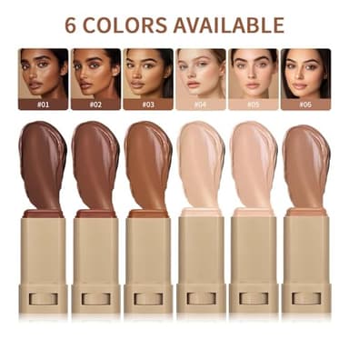 Beauty Balm Serum Boosted Skin Tint Stick - Hydrating Tinted Foundation Stick Makeup, Moisturizing Contour stick for All Skin Types, Natural Finish skin Tint Balm - Image 4