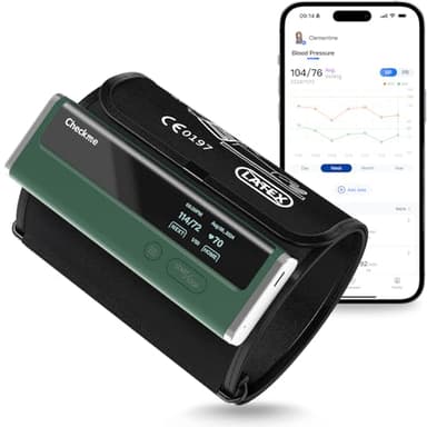 Checkme Blood Pressure Monitor for Home Use - Upper Arm Cuff, Bluetooth BP Machine, Accurate Readings in 30 sec, App Enabled for iOS & Android, Stores 50 BP Readings, Green - Image 1