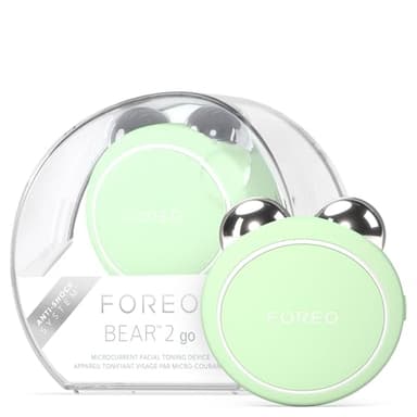 FOREO Bear 2 go - Travel-Friendly Toning Microcurrent Facial Device - for Fine Lines & Wrinkles - Anti Aging - Face Sculpting - Instant Full Face Lift - Firm & Contour - Compact Skin Care - Pistachio - Image 1