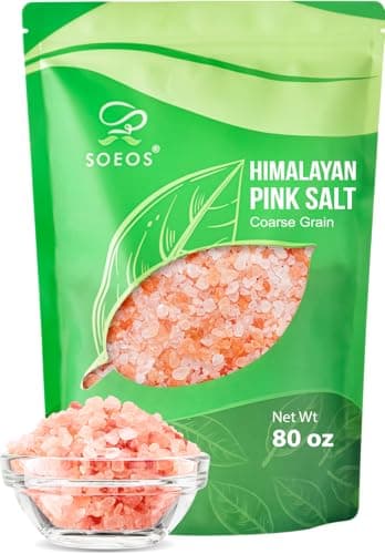 Soeos Himalayan Pink Salt, Coarse Grain, 5 Lbs (Pack of 1), Himalayan Pink Sea Salt, Rock Salt for Grinder Refill - Image 1