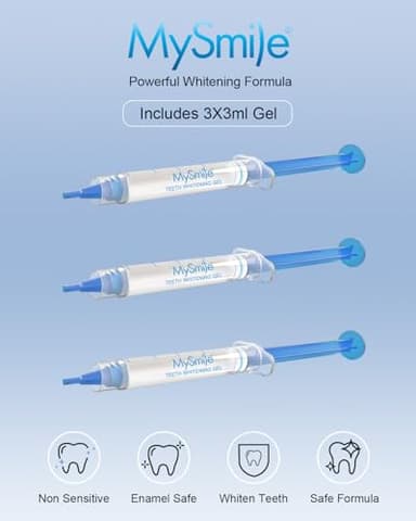 MySmile Teeth Whitening Gel Pen Refill Pack, 3 Non-Sensitive Teeth Whitening Pen, Deluxe Teeth Whitener Dental Grade Tooth Whitening Gel with Carbamide Peroxide for Home, 10 min Fast Result - Image 2