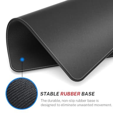 MROCO Mouse Pad [30% Larger] with Stitched Edges, 3 Pack Premium-Textured & Waterproof Mousepad Bulk with Non-Slip Rubber Base for Computers, Laptop, PC, Office & Home, 8.5 x 11 x 0.12 in, Black - Image 4