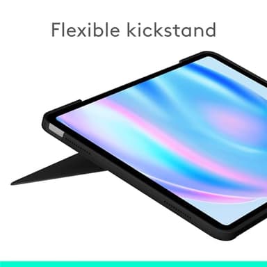 Logitech Combo Touch iPad Air 13 inch Case M2 (2024), iPad M3 & Air Keyboard Case with Kickstand - Midnight Black - Image 2