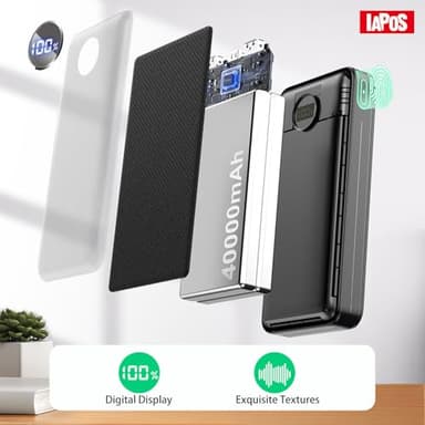 Portable Charger 40000mah Power Bank, USB-C (22.5W) Fast Charging Battery Pack Portable Phone Charger for iPhone 16 Pro/16/15/14/13 Series, Android Samsung Galaxy, Battery Bank for Travel Camping - Image 5