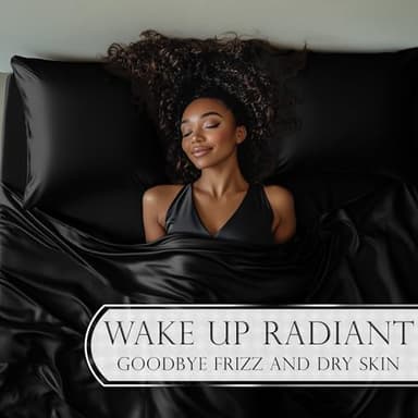 DECOLURE Satin Bed Sheets - 4 Piece Luxury Silky Queen Size Bedding Set - Softer Than Silk, Wrinkle-Free with 15” Deep Pocket Fitted Sheet, Perfect for Hair & Skin, Gifts for Women (Black) - Image 4