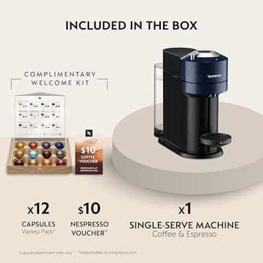 Nespresso Vertuo Next Coffee and Espresso Maker by Breville, Navy - Image 5