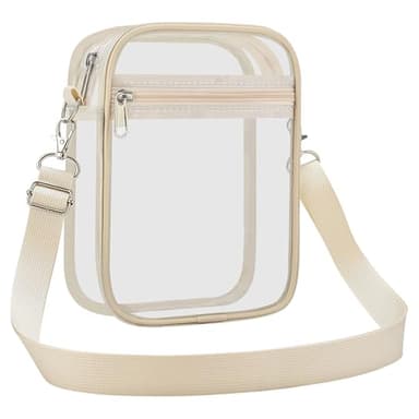 USPECLARE Clear Purse Stadium Transparent Messenger Bag Stadium Approved for Men and Women Clear CrossBody Bag - Image 7