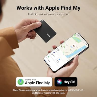 UGREEN FineTrack Slim Smart Finder Compatible with Apple Find My (iOS Only), 1.7mm Ultra-Slim Wallet Finder, IP68 Waterproof Rechargeable Bluetooth Tracker Card for Wallet, Key, Luggage Tags - Image 3