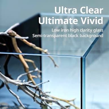 NICREW 2.5 Gallon Nano Nature Aquarium Kit, Ultra-Clear Rimless Desktop Fish Tank with Light and Filter, Perfect for Small Fish, Shrimp, or Betta, Basic Version, Black - Image 3