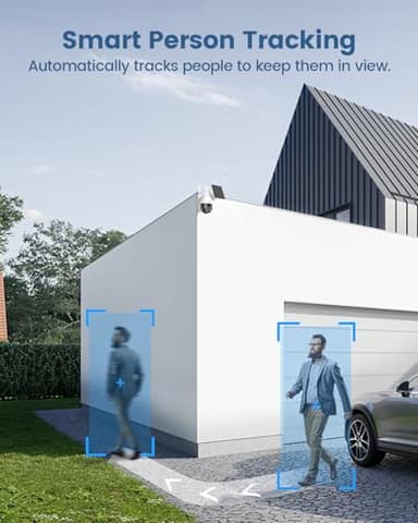 AOSU Solar Security Camera Wireless Outdoor System, 3K/5MP Battery Powered WiFi Camera for Home Security, Panoramic PTZ, Auto Tracking, Human/Vehicle Detection, Night Vision, Spotlights, 2-Way Talk - Image 4