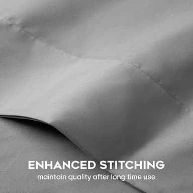 Comfyanno Queen Size Pillow Cases Set of 4, Soft & Breathable Pillowcases, Envelope Closure, Wrinkle-Free, Fade & Stain Resistant, Brushed Microfiber Fabric, Bed Pillow Covers - 20” x 30”, Gray - Image 6