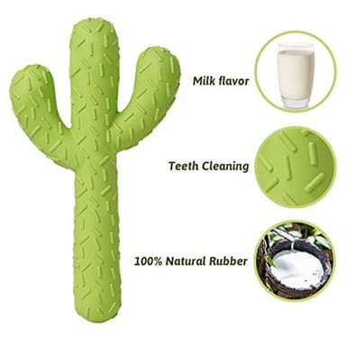 MewaJump Dog Chew Toys for Aggressive Chewers, Durable Rubber Cactus Tough Toys for Training and Cleaning Teeth, Interactive Dog Toys for Small/Medium Dog - Image 3