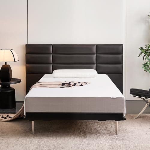 Amazon Basics Memory Foam Mattress, Soft Plush Feel, 10 Inch, Twin, White/Grey - Image 1