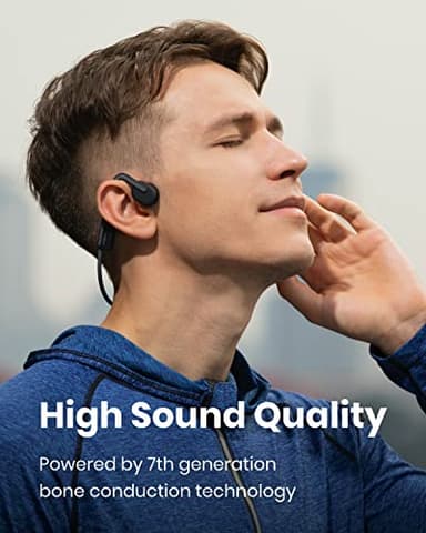 SHOKZ OpenMove - Open-Ear Bluetooth Sport Headphones, Bone Conduction Wireless Earphones, Sweatproof for Running and Workouts, with Sticker Pack, Grey - Image 7