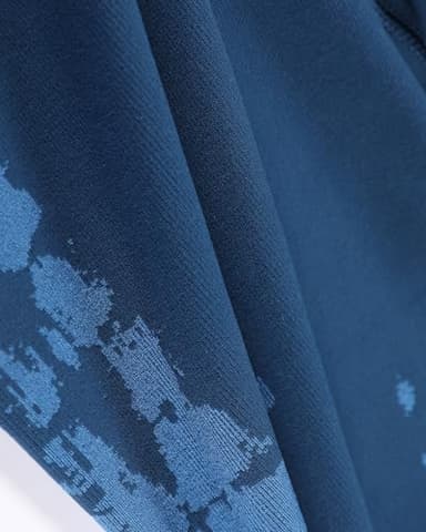 AUROLA Serpent 2 Pieces Pack Set Seamless Scrunch Workout Leggings for Women Active Gym Pants,Pack (Black + Water Blue),M - Image 6