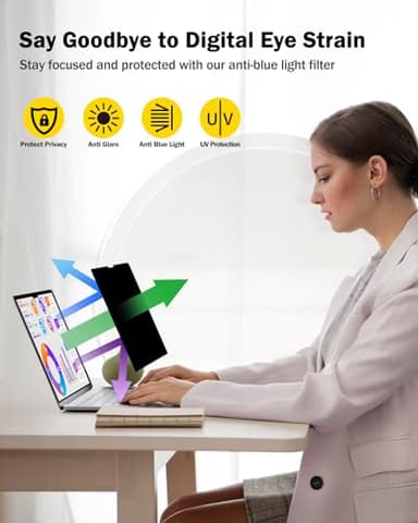 F FORITO 360° Privacy Screen Protector Compatible with MacBook Air 13.6 inch (2022-2025, M2, M3, M4), Anti Peeping and Anti Glare Laptop Privacy Screen Shield - Image 5