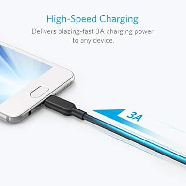 Anker Powerline II USB A to USB C Cable (3 feet (3.1 Gen 2), 10000 Mbps, Black) - Image 3