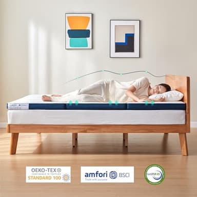 LINSY LIVING Foldable Mattress Twin XL Size 3 Inch Gel Memory Foam Trifold Portable Mattress Folding Travel Sleeping Pad 80”L*38”W*3”H White - Image 6