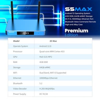 2024 New Super S 5 M-a-x 4G RAM 64G ROM with Voice Remote - Image 2