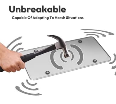 Tsuytna License Plate Cover-2 Pack License Plate Protector Clear License Plate Frame with Screw Caps Cover Kit for American Standard Cars AA - Image 3