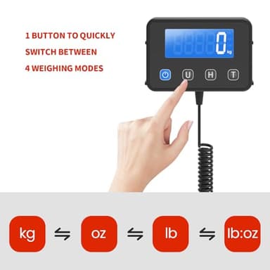 KKZ Shipping Scale, 440 LB Heavy Duty Postal Scale for Packages, Large Mailing Scale for Postage, Industrial, Small Business, Laundry, Warehouse, Stainless Steel - Image 4