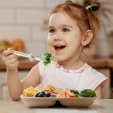 6 Pieces Toddler Utensils, Children Silverware Set with Silicone Handle, Kids Safe Spoons and Forks, Dishwasher Safe, 18/8 Stainless Steel, Food-grade Silicone，BPA Free - Tan - Image 6