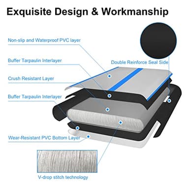 VOFiTNY All Purpose Gymnastics Air Mat 13’x3.3’x4’’ Sturdy Tumble Track for Home/Gym - Image 2