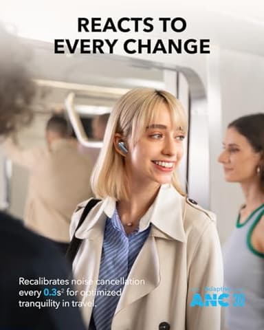Soundcore Liberty 4 Pro by Anker, Noise Cancelling Wireless Earbuds, 7-Sensor and Real-Time Adaptive Noise Cancelling, 2× Faster Charging, Studio-Level Hi-Fi Music, Clear Calls with 6 Mics and AI - Image 4