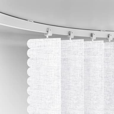 100% Blackout Room Divider Curtains - Total Privacy Curtain Panel, Thermal Insulated Noise Reduction Curtain for Bedroom Windows,Include Ceiling Curtains Track(White, W180 x L96, 1 Pack) - Image 4