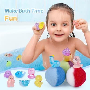 Bath Bombs for Kids, 24pcs Bath Bombs with Glow in The Dark Surprise Inside, Natural and Organic Colorful Bubble Bath Fizz for Kids, Perfect Birthday, Halloween, Or Christmas Gift for Boys and Girls! - Image 4