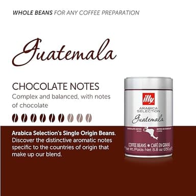 illy Whole Bean Coffee - Perfectly Roasted – Guatemala Dark Roast - with Notes of Chocolate – Complex & Balanced - 100% Arabica Beans - No Preservatives – 8.8 Ounce - Image 3