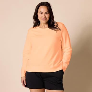 Amazon Essentials Women's Fleece Crewneck Pullover Sweatshirt (Available in Plus Size), Melon Orange, XX-Large - Image 6