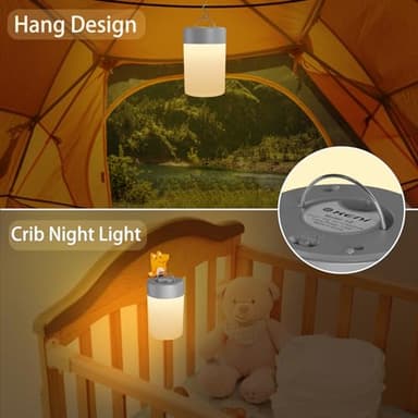 G Keni Nursery Night Light for Baby, Portable LED Touch Night Lamp for Kids and Adult, Breastfeeding, Sleep Aid, USB Rechargeable Nursing Lamp, Bedside Dimmable Warm Night Light, Soft Eye Caring - Image 6