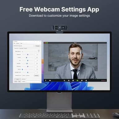NexiGo 1080P 60FPS Webcam with Software Control and Microphone, AutoFocus, w/Privacy Cover, N680P Pro Computer Web Camera for Skype Zoom Teams, Mac PC Laptop Desktop - Image 5