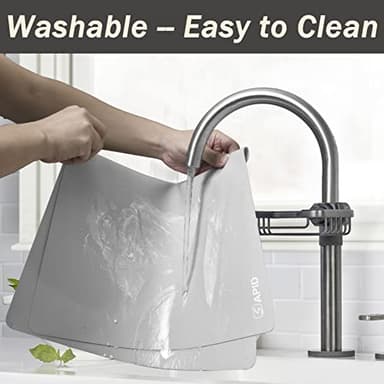 Extra Large Silicone Mat 36" x 24" Place Mats, Heat Resistant Mat for Kitchen Countertop Protector, Thick Placemats Washable Silicone Mats for Kitchen Counter Mat Dining Table Mat, Grey, Sapid - Image 5