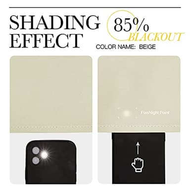 NICETOWN Kitchen Curtains for Decoration, Beige, 2 Panels, W42 x L78 inches, Thermal Insulated Grommet Room Darkening Draperies/Panels for Laundry - Image 5