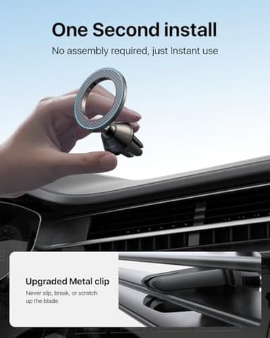 andobil for Magsafe Car Mount [Strongest Magnet, Easy Install] All Metal Magnetic Car Phone Holder for iPhone 17/16/15/14/13 Pro Max, 360° Air Vent Cell Phone Holder Car for Samsung Galaxy S25/S24 - Image 3