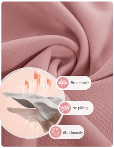 JASAMBAC Women's Flowy Casual Mini Dresses 2025 Summer Smocked V Neck Flutter Sleeve Ruffle High Low Petite Dress Wedding Guest Light Pink - Image 5