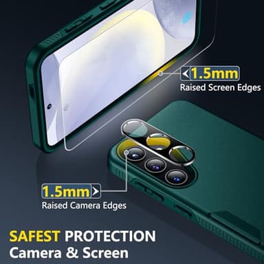 SPIDERCASE Designed for Samsung Galaxy S24 Plus Case, [10 FT Military Grade Drop Protection] Heavy Duty Shockproof Phone Case for Galaxy S24 Plus 2024, Dark Green - Image 3