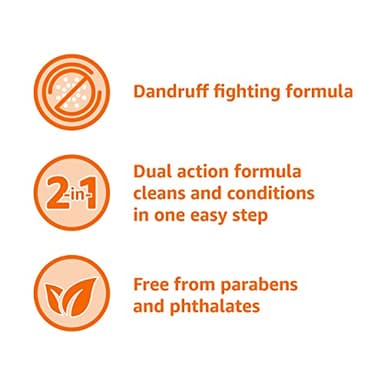 Amazon Basics 2-in-1 Dandruff Shampoo and Conditioner, Gentle, pH Balanced, 12.5 Fl Oz (Pack of 6) (Previously Solimo) - Image 6