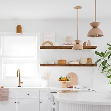 QEEIG Floating Shelves for Wall 47.2" Extra Long - Wall Shelf Bathroom Kitchen Living Room Bedroom Farmhouse Home Decor Display Bookshelf Large 47.2 x 9.3 inch Set of 2, Rustic Brown (008-120BN) - Image 7