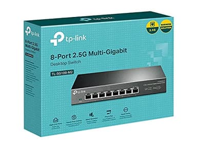 TP-Link TL-SG108-M2 - 8 Port Multi-Gigabit Unmanaged Network Switch, Ethernet Splitter, 𝟮.𝟱𝗚𝗯 Bandwidth, Plug & Play Desktop/Wall-Mount Fanless Metal Design - Image 5