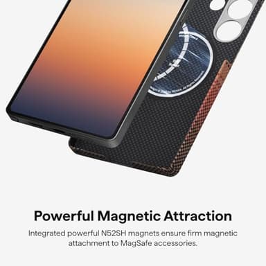 pitaka for S25 Ultra Case 6.9 Inch, Compatible with MagSafe, Slim & Light Samsung Galaxy S25 Ultra Case, 1500D Aramid Fiber Made [Tactile Woven - Sunset] - Image 6
