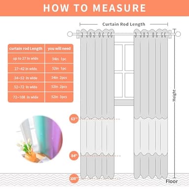 XiDi Curtains for Girls Bedroom Decor, Rainbow Blackout Curtains for Kids/Little Girl Room Decor, Unicorn Wall Decals,Pink Purple Green,63 x 34 inches,1 Panel - Image 2