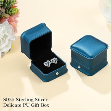 Iefil Earrings for Mom, Mom Gifts, White Topaz Ruby Earrings, April July Birthstone Jewelry - Image 5