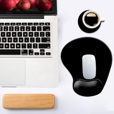 DOOKE Ergonomic Mouse Pad with Wrist Support and,Mouse Pads with Non-Slip PU Base for Home Office Working Studying Easy Typing & Pain Relief Black - Image 6