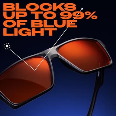 Titan Gaming Glasses, Anti Blue Light Glasses Men, UV400 Protection Blue Light Blocking Glasses for Computer Eye Strain - Image 4